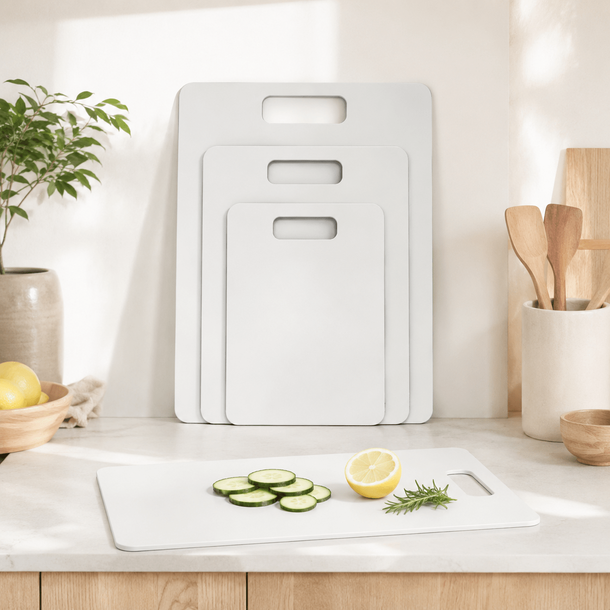 Luma & Home Wood Fibre Chopping Board 3 Piece Set