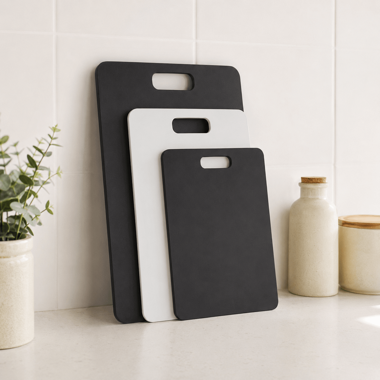 Luma & Home Wood Fibre Chopping Board Set 3-Piece Mixed