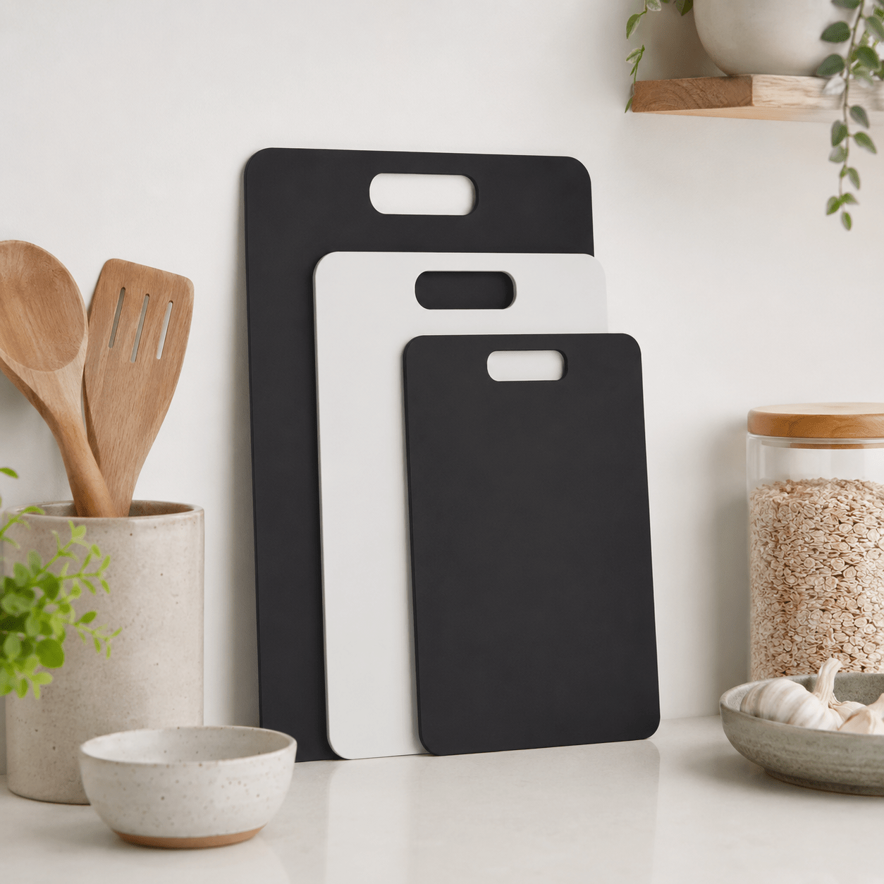 Luma & Home Wood Fibre Chopping Board Set 3-Piece Mixed