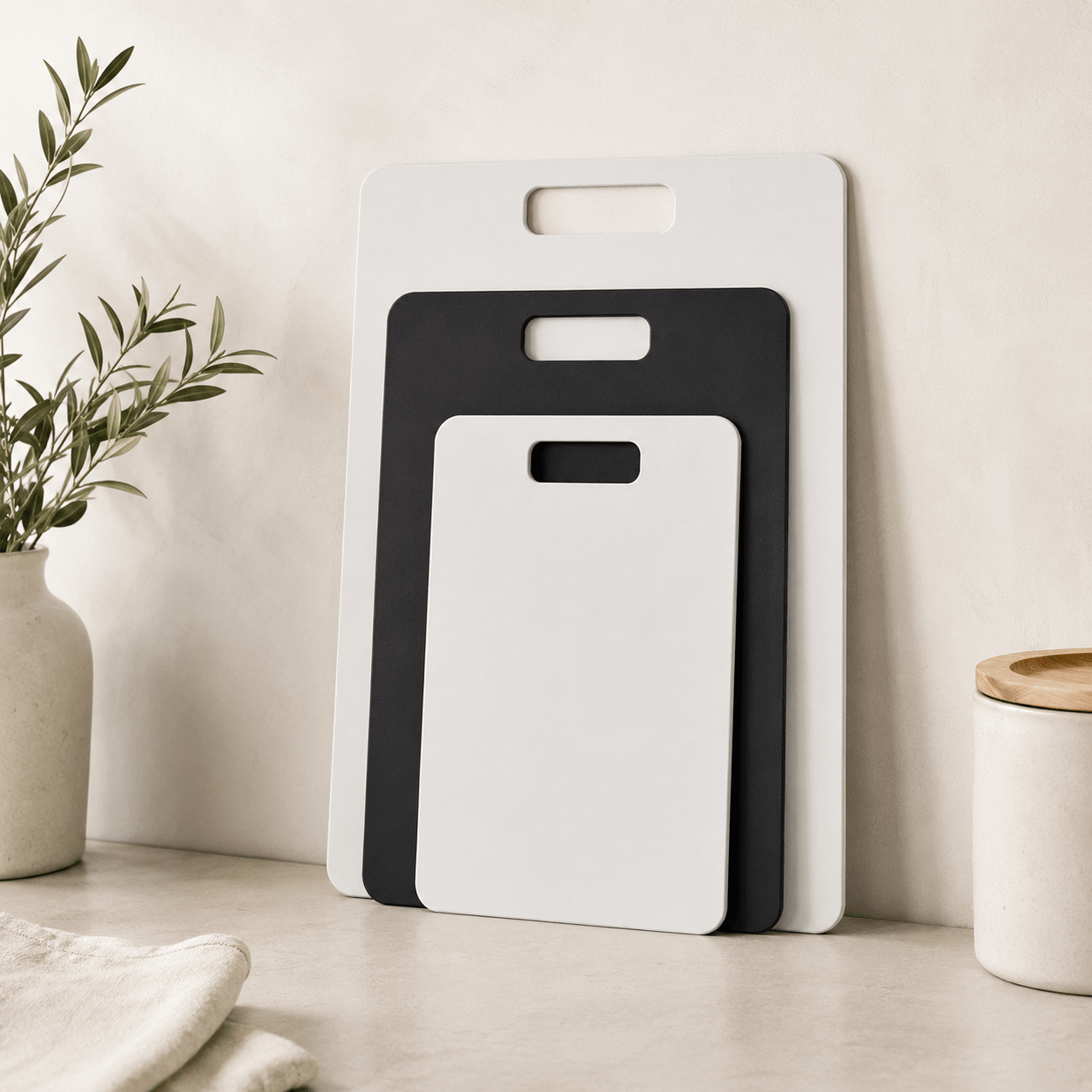 Luma & Home Wood Fibre Chopping Board 3 Piece Set Mixed