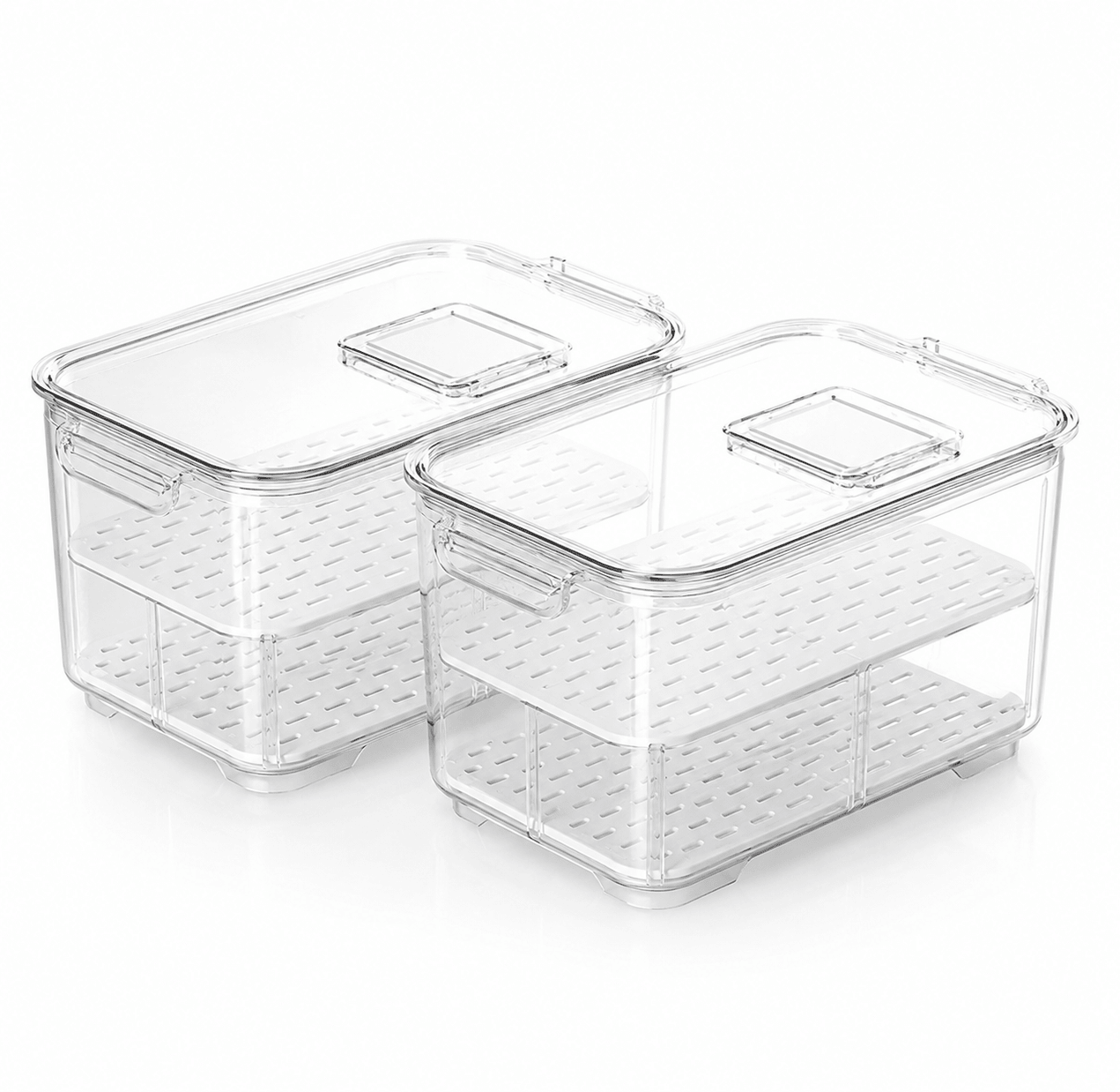 Luma & Home Fresh Keeper Fridge Storage Containers 2 Piece Set