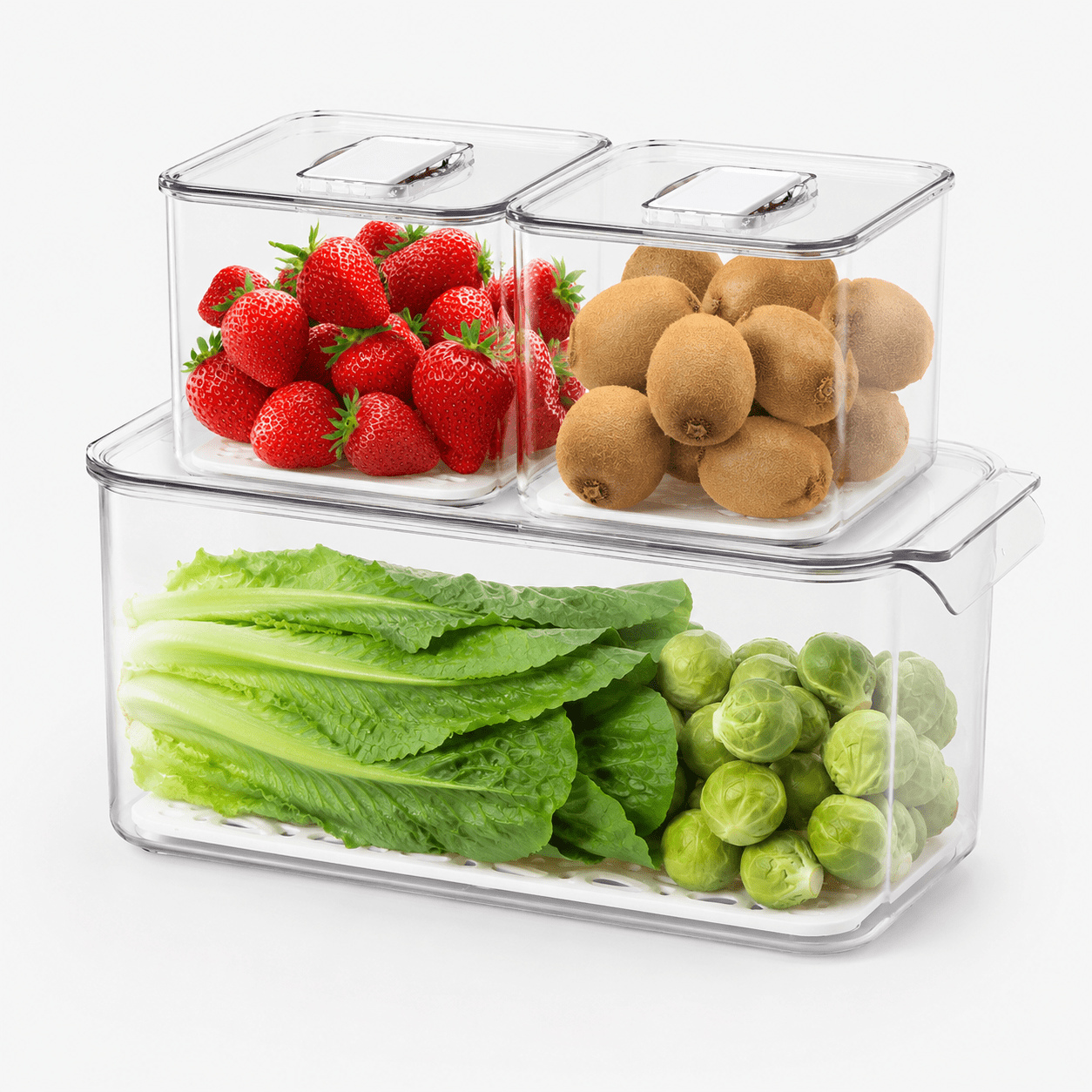 Luma & Home Fresh Keeper Fridge Storage Container 3-Piece Set
