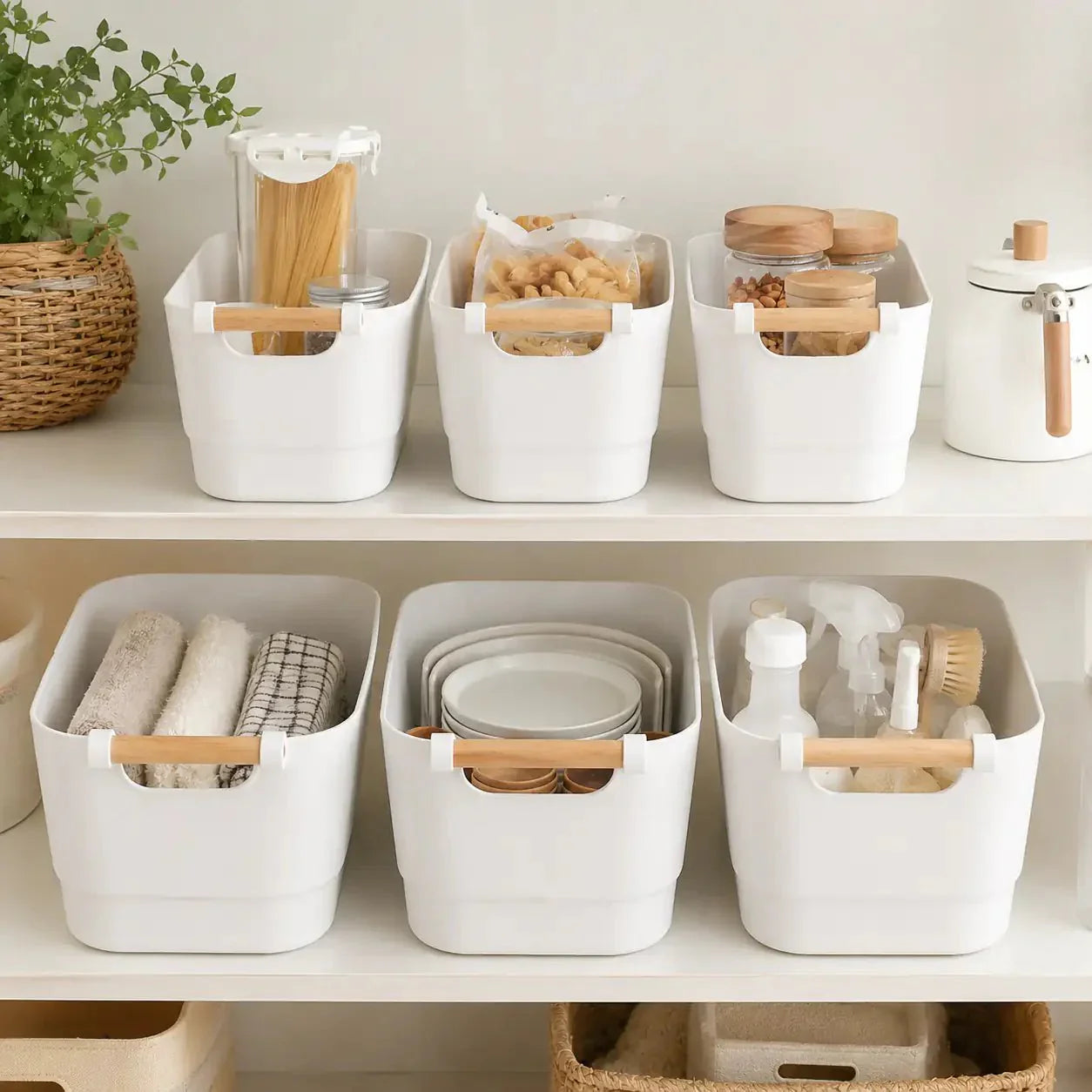 Luma & Home 7-Piece Under Sink Storage Basket Set
