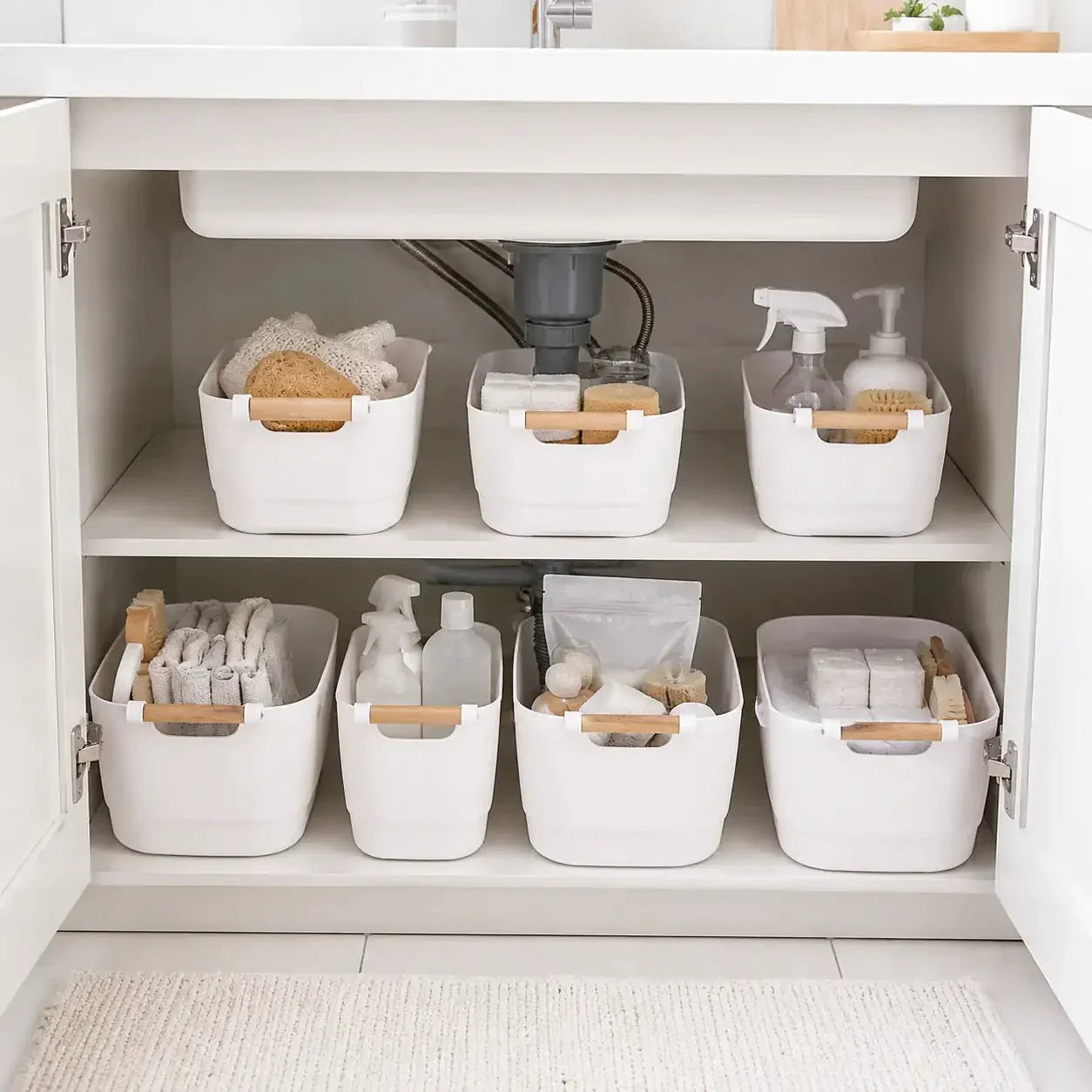 Luma & Home 7-Piece Under Sink Storage Basket Set