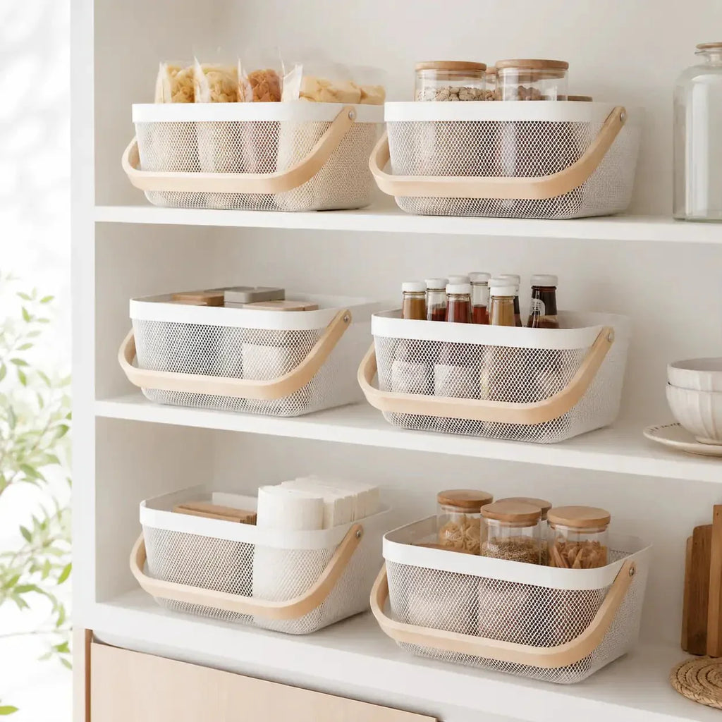 Luma & Home Mesh Storage Basket 6-Piece Set