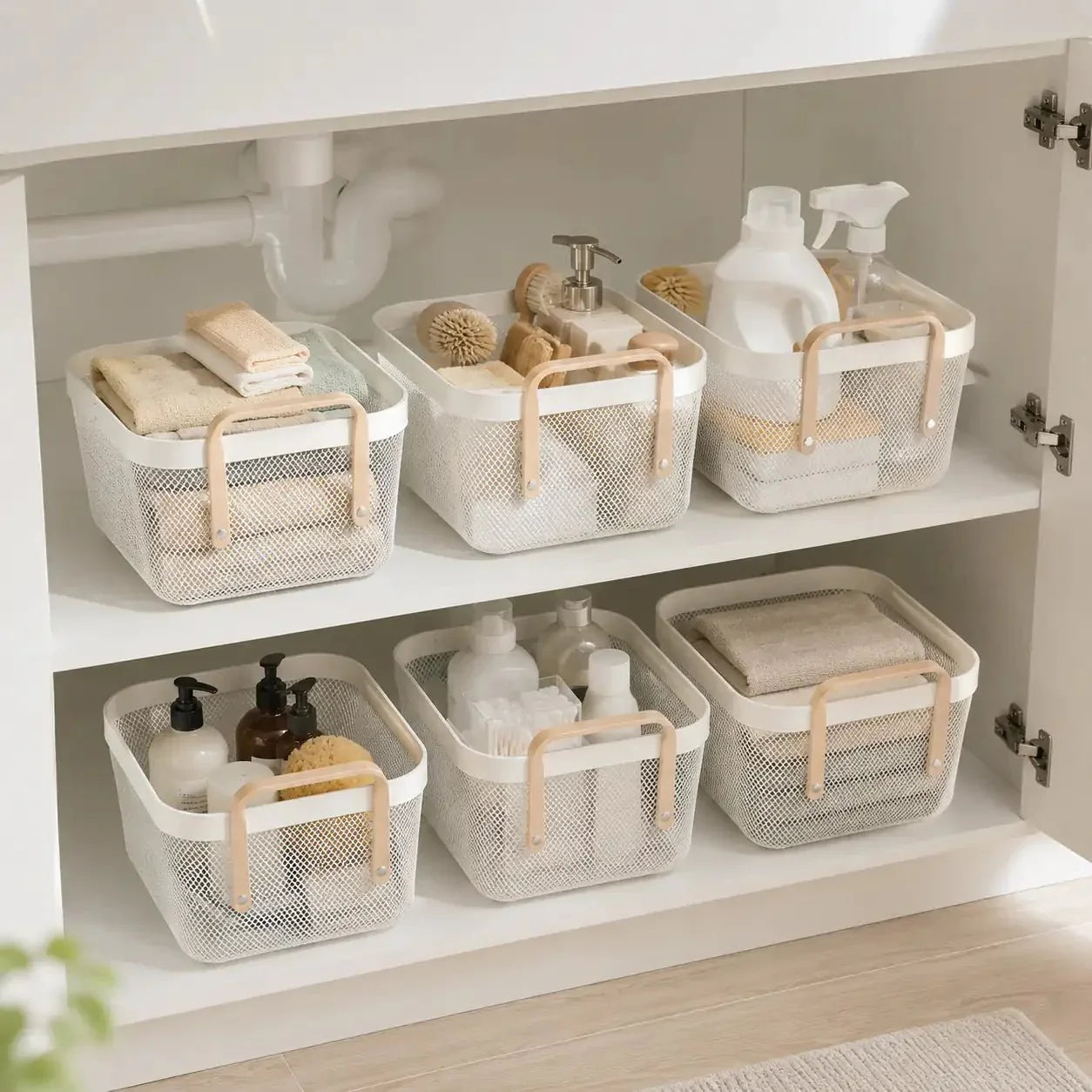 Luma & Home Mesh Storage Basket 6-Piece Set