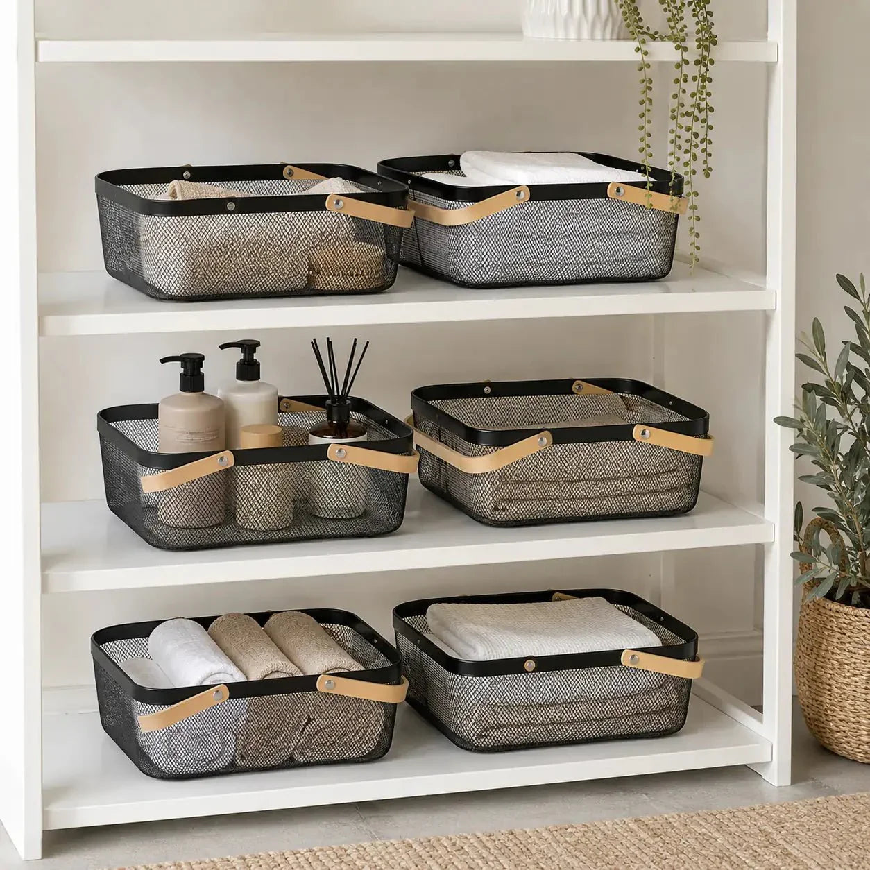 Luma & Home Mesh Storage Basket 6-Piece Set