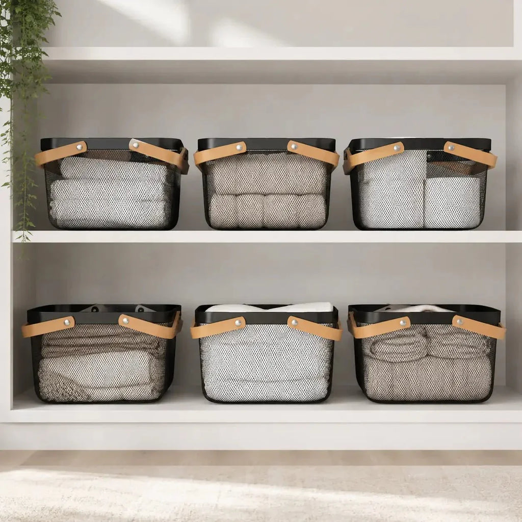 Luma & Home Mesh Storage Basket 6-Piece Set