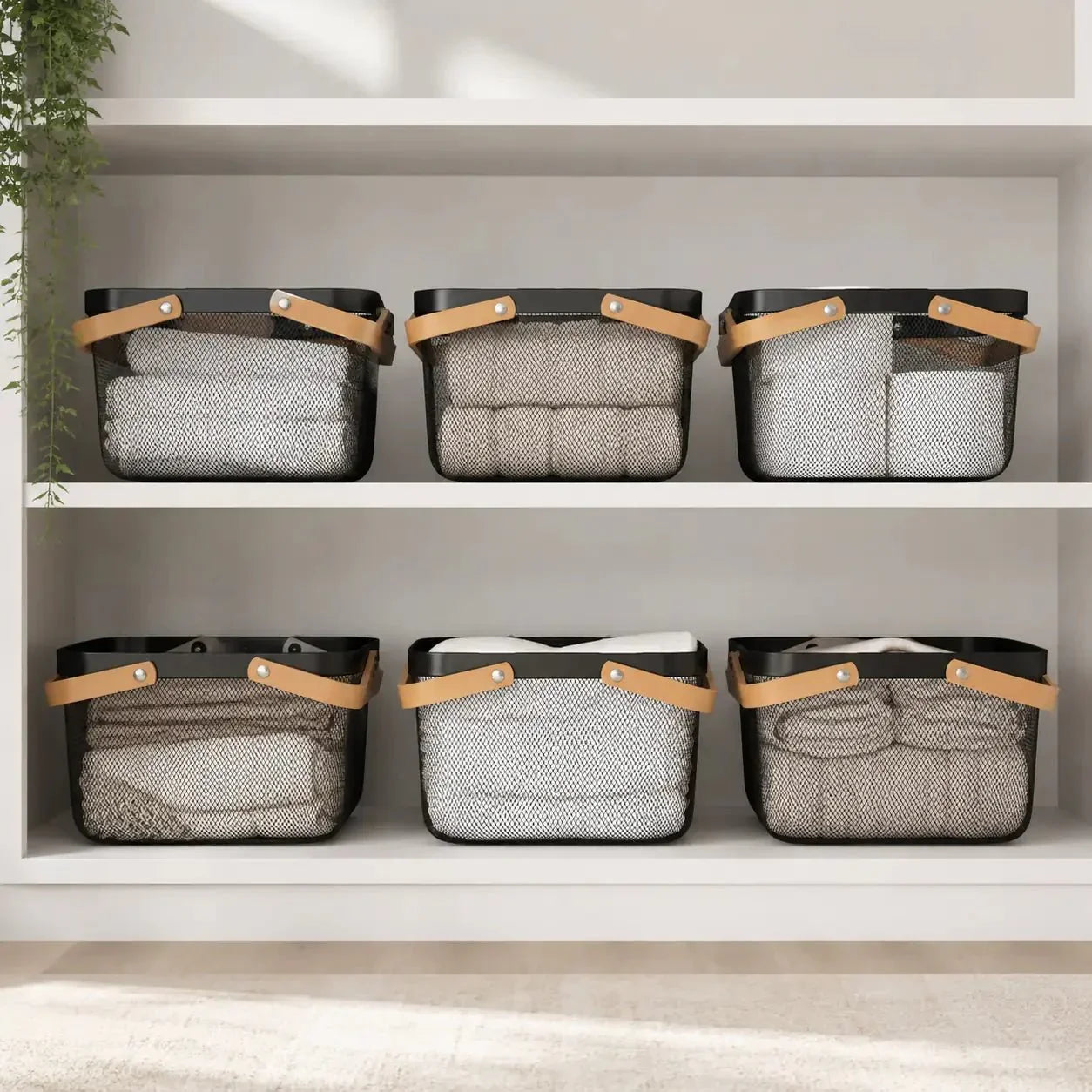 Luma & Home Mesh Storage Basket 6-Piece Set