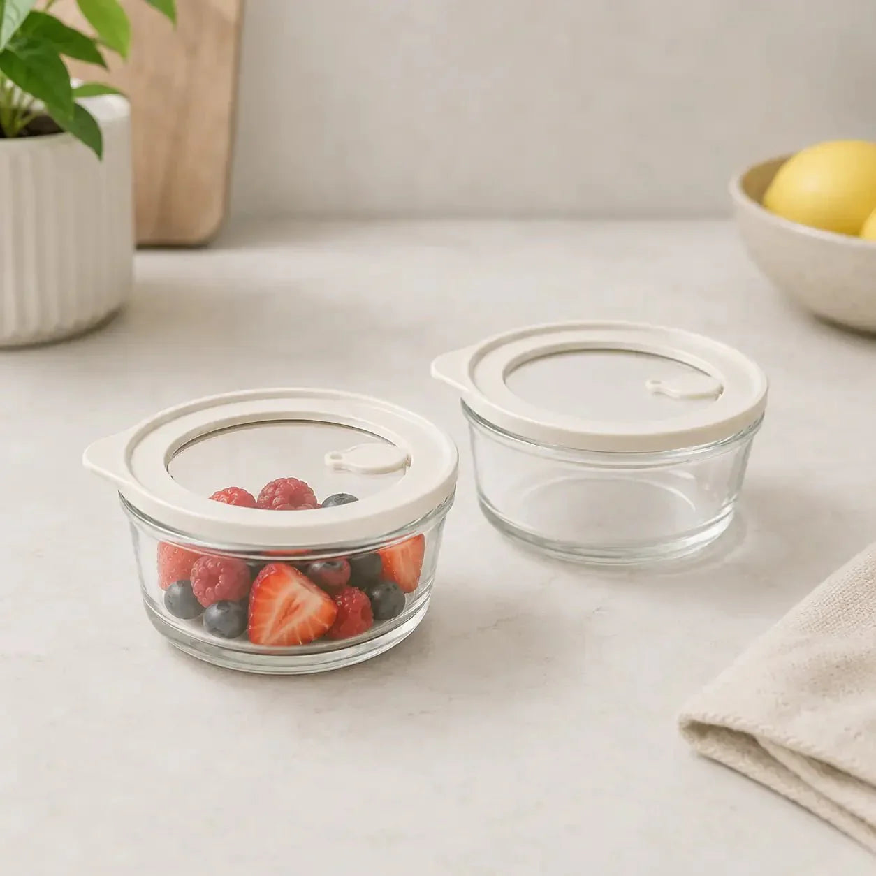 Luma & Home Glass Food Storage Containers 200ml 2pc Set