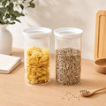 Luma and Home 1.3L Glass Pantry Storage Jar Set White