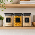 Luma & Home 156 Piece Pantry Label Sticker Set Black